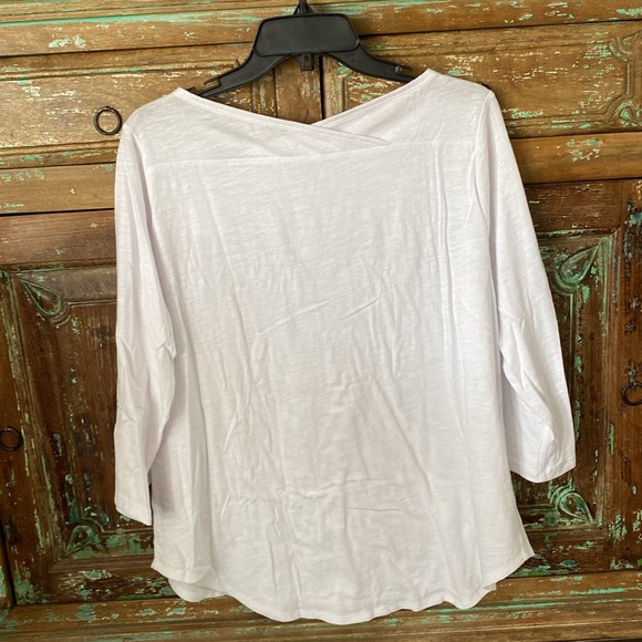 Eileen Fisher White T-Shirt Medium - Picture 3 of 7
